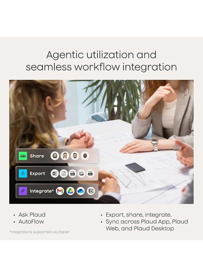 بلود مسجل صوت Plaud Note بتقنية الذكاء الاصطناعي مع حافظة، تحكم عبر تطبيق، نسخ وتلخيص صوتي بتقنية الذكاء الاصطناعي، يدعم 112 لغة، سعة 64 جيجابايت، مسجل صوت رقمي للمحاضرات والاجتماعات والمكالمات، أسود - Image 5